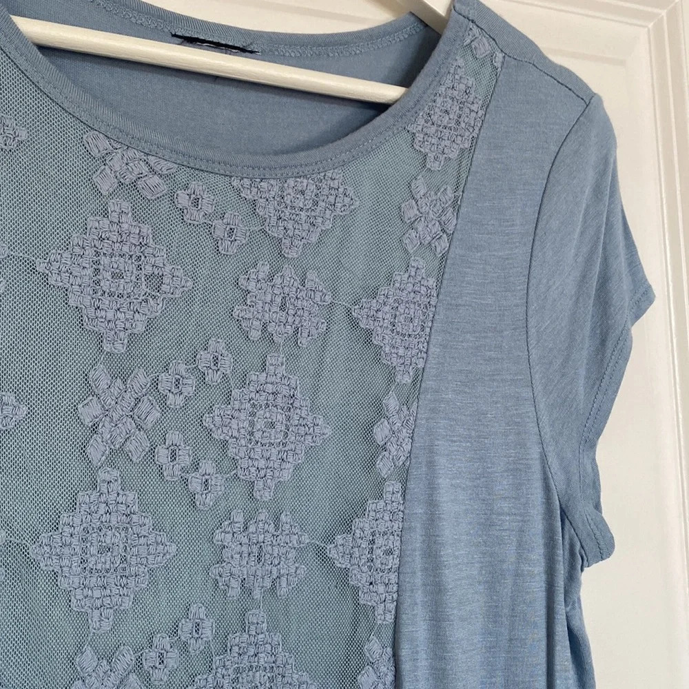Blue Peplum Top - medium - Picture 2 of 4